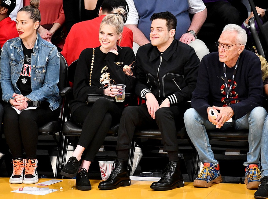 Rami Malek, Lucy Boynton, Laker Game